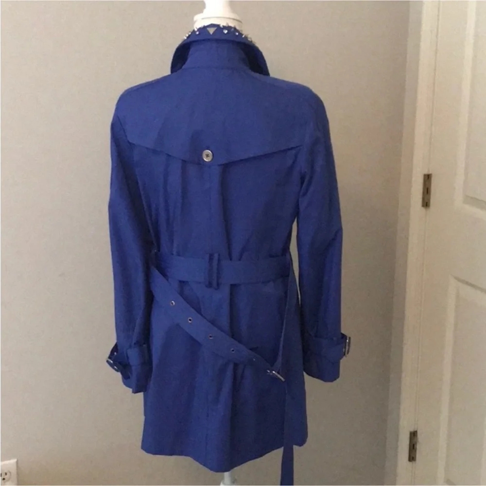 Sam Edelman Vibrant Blue Trench Coat - Picture 6 of 8